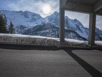 Swiss Alps Winter Landscape with European Architecture