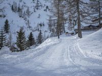 Swiss Alps Winter Landscape - Snowy Mountains 002