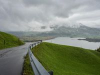 Swiss Landscape Mountain View Reservoir 001