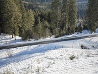 Swiss Mountain Range: A Snow-Covered Road