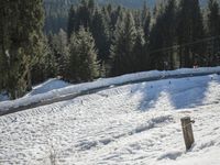 Swiss Mountain Range: A Snow-Covered Road