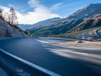 Swiss Mountain Road in European Landscape