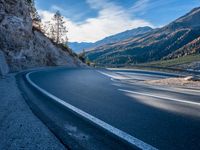 Swiss Mountain Road in European Landscape 002