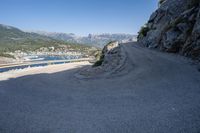 Switchback Curve Road in Mallorca: Clear Sky and Beautiful Landscape