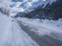 Switzerland Alps Mountain Road in Winter 002