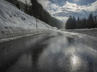 Snowy Landscape in the Swiss Alps: A Winter Wonderland