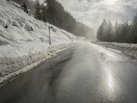 Snowy Landscape in the Swiss Alps: A Winter Wonderland