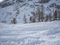 Switzerland: Mountain Cliffs Covered in Snow on a Sunny Day