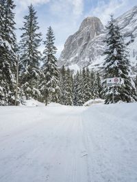 Switzerland Mountain Landscape: Snow and a Grey Sky