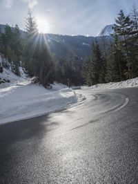 Switzerland Mountain Landscape Winter Sun 001