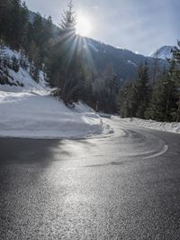 Switzerland Mountain Landscape Winter Sun 002