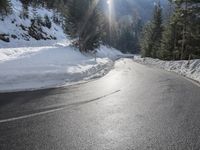 Switzerland Mountain Landscape Winter Sun 004