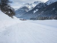 Switzerland's Mountain Pass: Snow and Majestic Cliffs