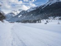 Switzerland's Mountain Pass: Snow and Majestic Cliffs