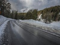 Swiss Mountains: A Snowy Road Through Nature