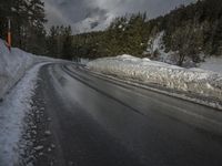 Swiss Mountains: A Snowy Road Through Nature