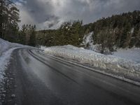 Swiss Mountains: A Snowy Road Through Nature
