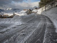Switzerland Winter Mountain Pass in the Alps