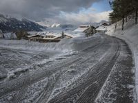 Switzerland Winter Mountain Pass in the Alps
