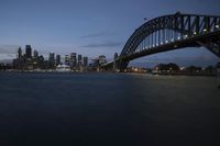 Sydney Night Cityscape: Bridge Reflection