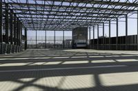 an empty train station that is being built by people to travel to the other country