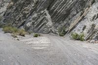 Tabernas Landscape: A Rock Wall on a Slope