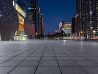 Night View of Modern Architecture in Taichung, Taiwan