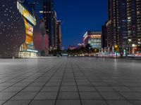 Night View of Modern Architecture in Taichung, Taiwan