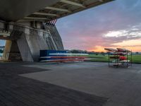 Taipei City Life at Dawn: A View of the River