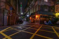 Taipei Cityscape: Neon Lights at Night