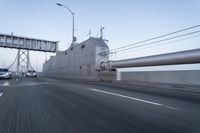 Tar Road in Motion: Capturing the Beauty of a Clear Sky