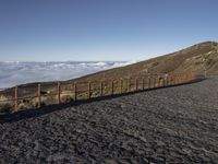 Tenerife Highland Road with Clear Sky Mountain View