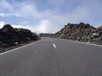 Tenerife Mountain Landscape: Rugged Road Through a Low Desert