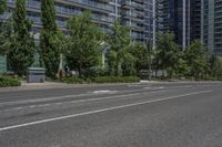 Thoroughfare: Asphalt Road in Toronto Cityscape