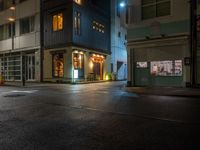 this is a shot of a restaurant at night with no one in it as if it is coming to the door