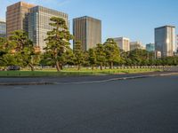 Tokyo Edo Park with Modern Architecture