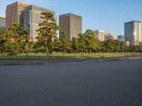 Tokyo Edo Park with Modern Architecture