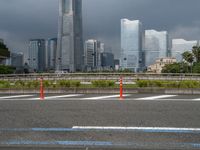 Tokyo's Gloomy Day in the Business District