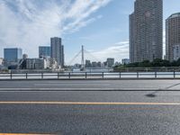 Tokyo, Japan Cityscape: Armco Barrier on a Bridge