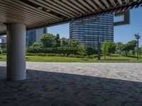 Tokyo's Modern Office Building with Clear Sky