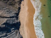 Top Down Look: Portugal Beach from High Above