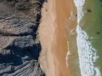 Top Down Look: Portugal Beach from High Above