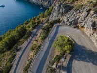 Top Down View of an Elevated Road in Spain