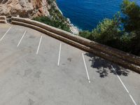 Top Down View of a Parking Lot in Mallorca