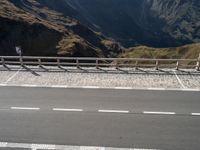 Top Down View of Road in Europe's High Mountains