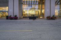 Toronto City at Dawn with Modern Architecture and Yellow Flooring