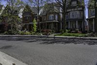 Toronto Neighborhood House with Building and Tree