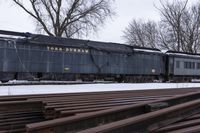 Toronto Railroad in the Snow: A Day Under a Grey Sky