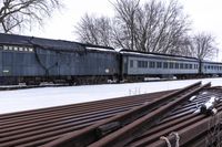 Toronto Railroad in the Snow: A Day Under a Grey Sky