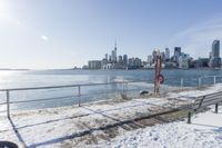 Toronto Skyline in Winter over Lake Ontario